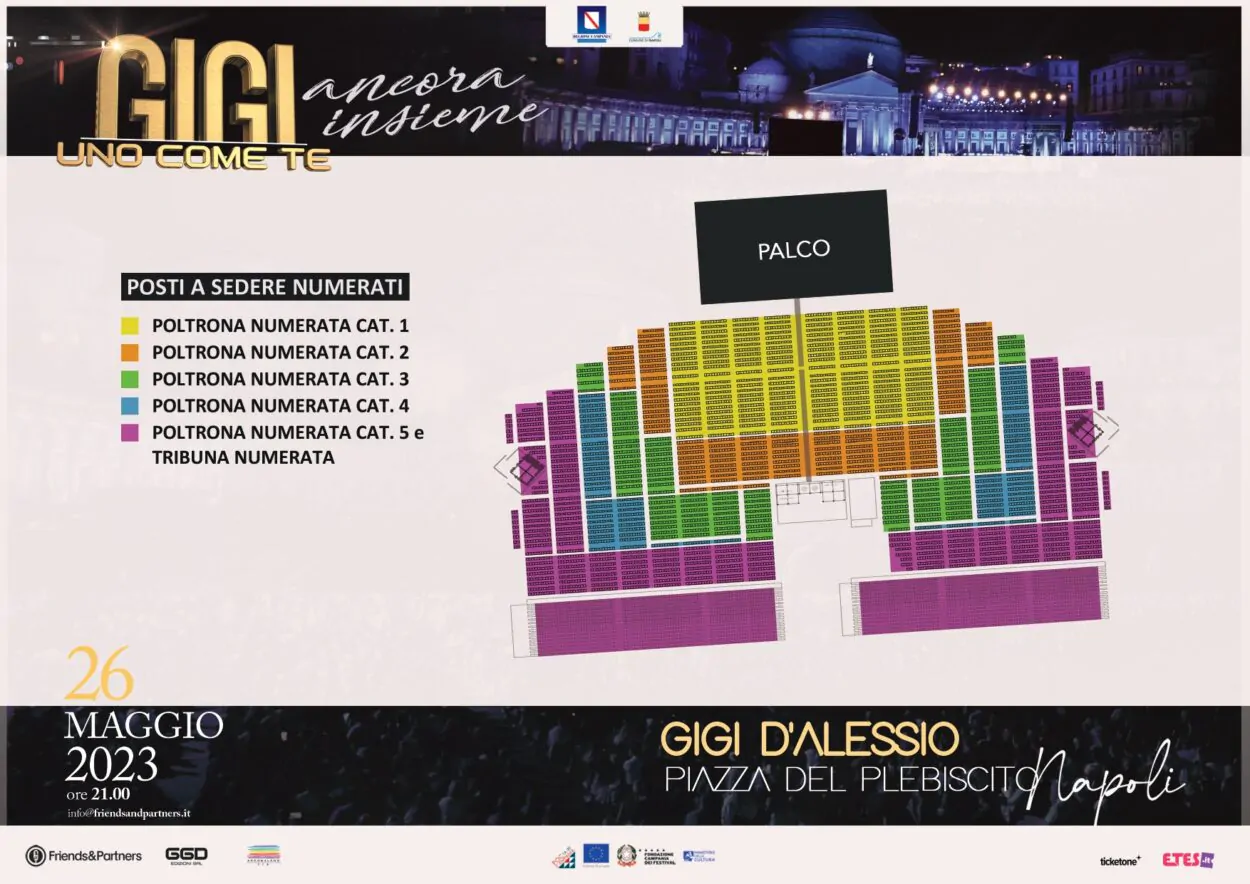 Gigi D'Alessio, concerto a Napoli in Piazza del Plebiscito: date, prezzi,  info