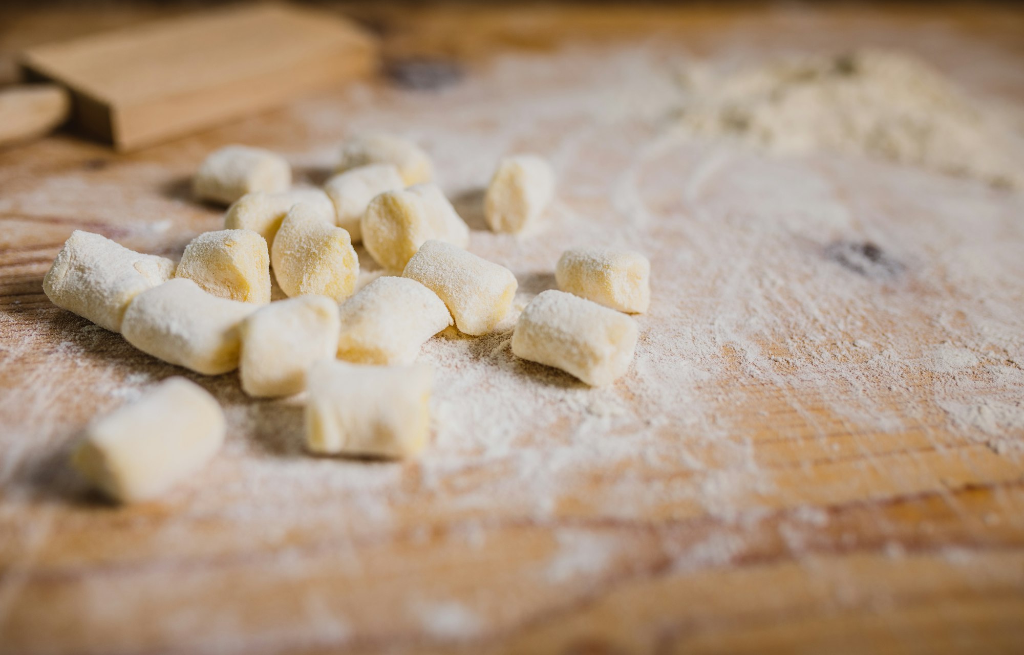 Making of Italian Potato Gnocchi Food