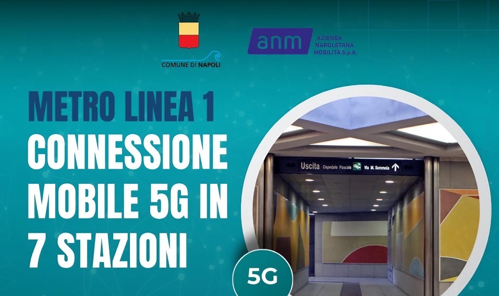 metro 1 di napoli attivato il 5g